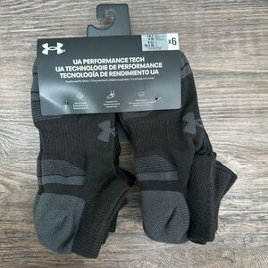 Under Armour Black and Gray Athletic Socks - Set of 6
